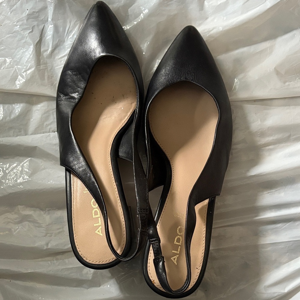 ALDO Black Leather Heels